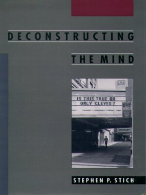 cover image of Deconstructing the Mind